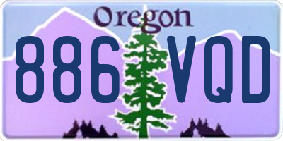 OR license plate 886VQD