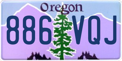 OR license plate 886VQJ