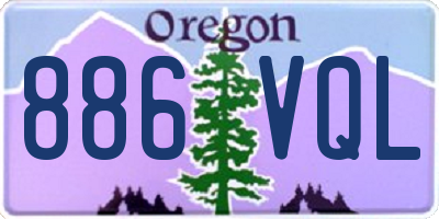 OR license plate 886VQL