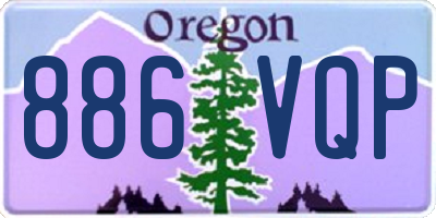 OR license plate 886VQP