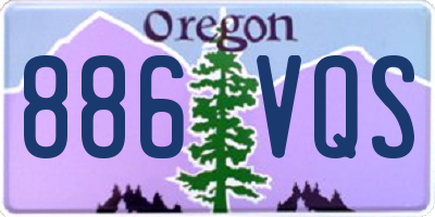 OR license plate 886VQS