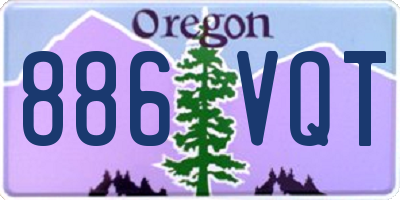 OR license plate 886VQT