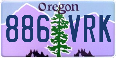 OR license plate 886VRK