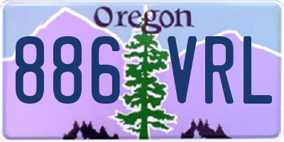 OR license plate 886VRL