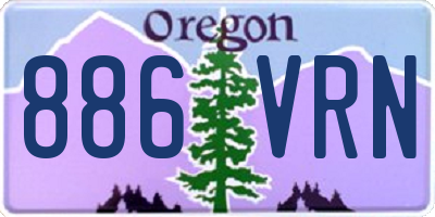 OR license plate 886VRN