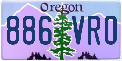 OR license plate 886VRO