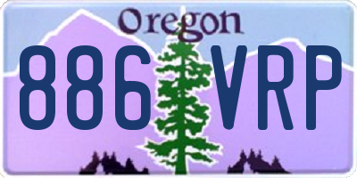 OR license plate 886VRP