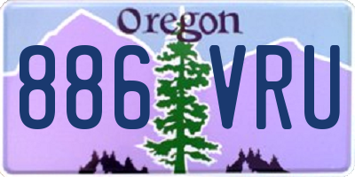 OR license plate 886VRU