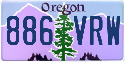 OR license plate 886VRW