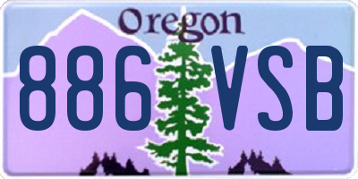 OR license plate 886VSB