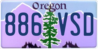 OR license plate 886VSD