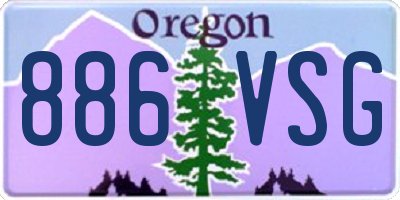 OR license plate 886VSG