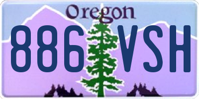 OR license plate 886VSH