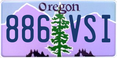 OR license plate 886VSI