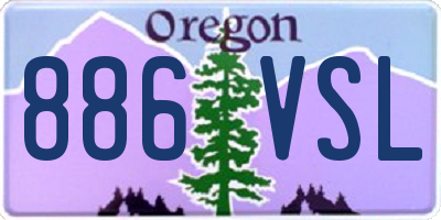 OR license plate 886VSL