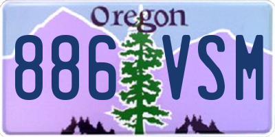 OR license plate 886VSM