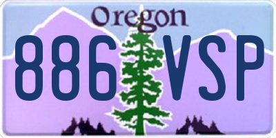 OR license plate 886VSP