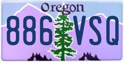 OR license plate 886VSQ