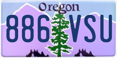 OR license plate 886VSU