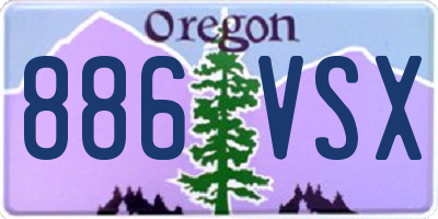 OR license plate 886VSX