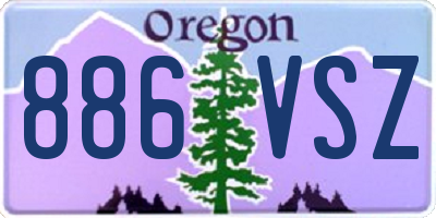 OR license plate 886VSZ