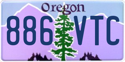 OR license plate 886VTC