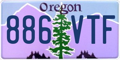 OR license plate 886VTF