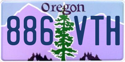 OR license plate 886VTH