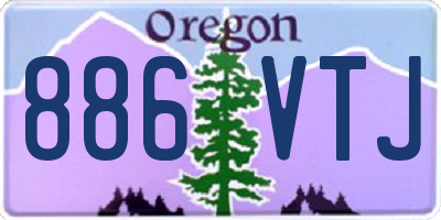 OR license plate 886VTJ