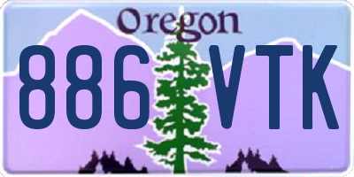OR license plate 886VTK
