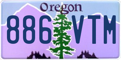 OR license plate 886VTM