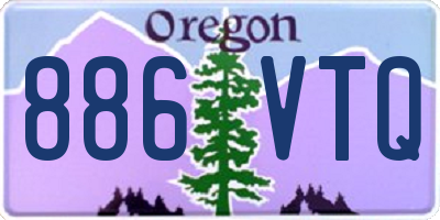 OR license plate 886VTQ