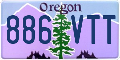 OR license plate 886VTT