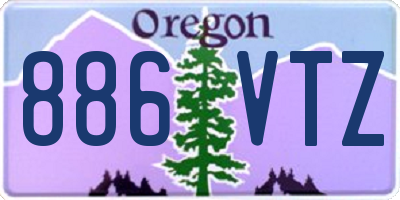 OR license plate 886VTZ