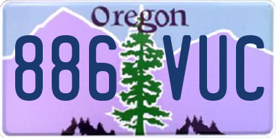OR license plate 886VUC