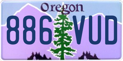 OR license plate 886VUD