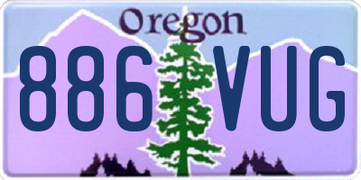 OR license plate 886VUG