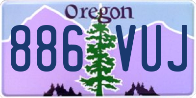 OR license plate 886VUJ