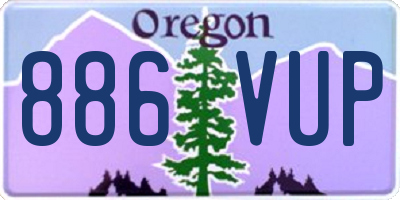 OR license plate 886VUP