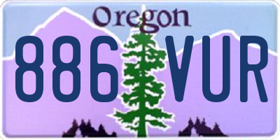 OR license plate 886VUR