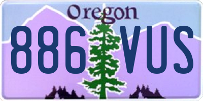 OR license plate 886VUS