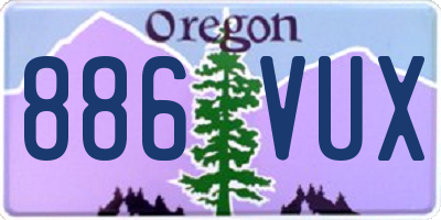 OR license plate 886VUX