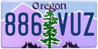 OR license plate 886VUZ