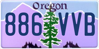 OR license plate 886VVB