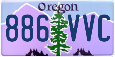 OR license plate 886VVC