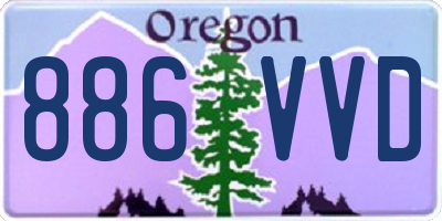 OR license plate 886VVD