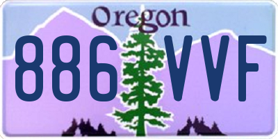 OR license plate 886VVF