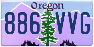 OR license plate 886VVG