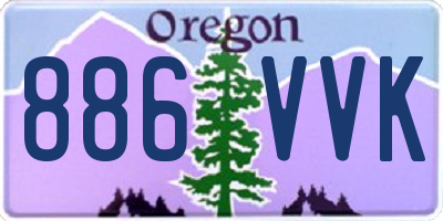 OR license plate 886VVK