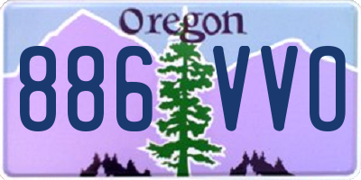 OR license plate 886VVO